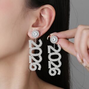 Wholesale 2026 digital rhinestone earrings
