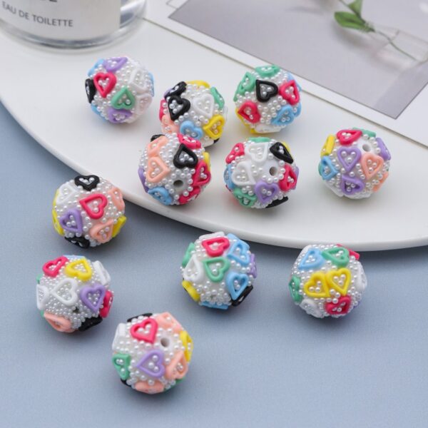 Wholesale Pearl Flower bayberry Ball Diamond Ball Acrylic Beads