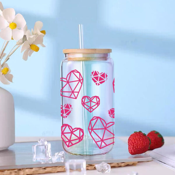 Wholesale UV Transfer Paste Glass Crystal Label Crystal Paste Cross-border Special Paste for 16oz Glass Cup 23cmX11cm