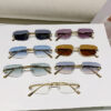 Wholesale Metal trimmed frameless polygonal cheetah decorative sunglasses