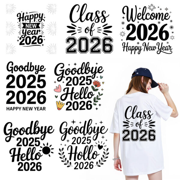 Wholesale Customized Heat Transfer Stickers 2026 Personalized Printing Cross-Border Amazon Aliexpress Logo Trademark Heat Transfer in Stock