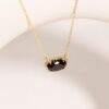 Wholesale Colored zircon natural stone oval necklace