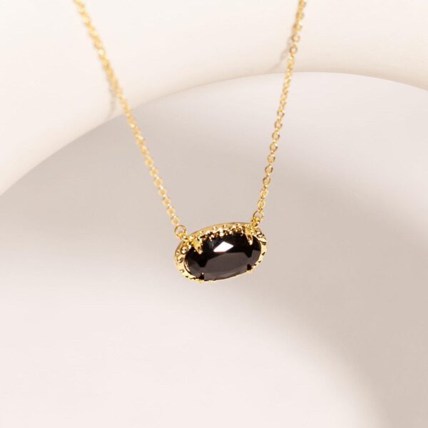 Wholesale Colored zircon natural stone oval necklace