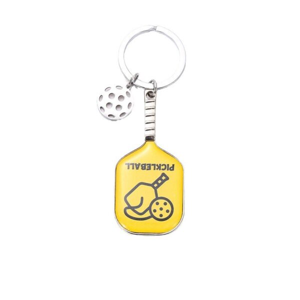 Wholesale Creative Pickleball Paddle Zinc Alloy Keychain