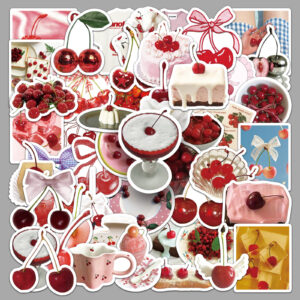 O1CN01lPOTUQ1mdygTeoCQF_2208354554978-0-cib Wholesale 50pcs red cherry fruit stickers