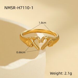 Nmsr-h7110-1 gold large ring / One size fits all