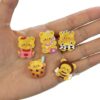 Wholesale 10pcs embossed bee cartoon bear acrylic beads