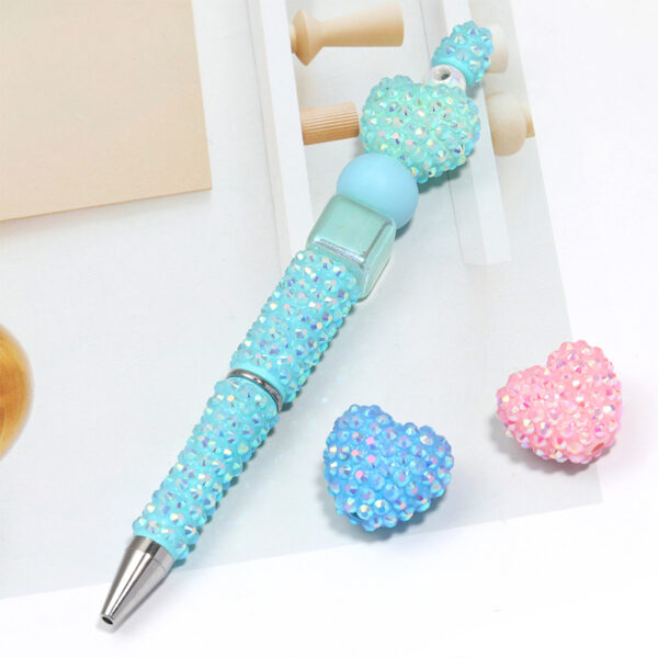 Wholesale Jelly colored heart-shaped diamond core acrylic beads