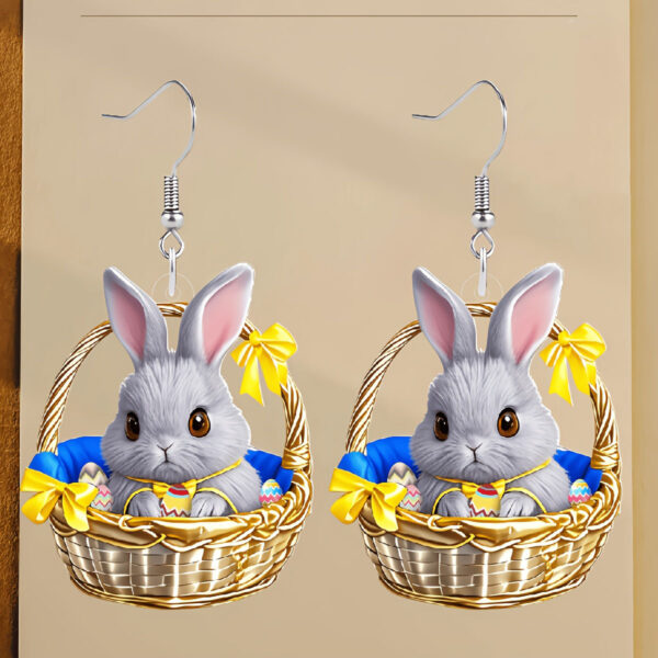 Wholesale Easter cartoon cute rabbit acrylic earrings