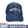 Wholesale Customized Letter-Washed Fashion Commuter Baseball Cap Amazon Face-Slimming Deep Crown Retro Wide-Brimmed Baseball Cap