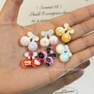 S507 Cake KT Cat 3D Cherry Beaded String (Mixed)