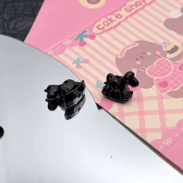 Wholesale DIY Colorful Rocking Horse Solid Color Beaded Alloy Accessories for the Year of the Horse