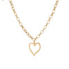 Wholesale Asymmetrical Heart-Shaped Stainless Steel Necklace