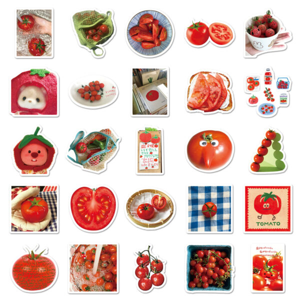 O1CN01lXHMB91kMugYM9WFW_2208066194670-0-cib Wholesale 50 Pieces of Tomato Ins Style Graffiti Stickers, Personalized Cross-Border Small Fresh and Cute Decorative Water Cup Mobile Phone Case DIY Stickers