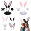 Wholesale Easter black pink cute bunny ear headband
