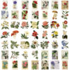 Wholesale 50pcs Retro Plant Flower Series Graffiti Waterproof Stickers