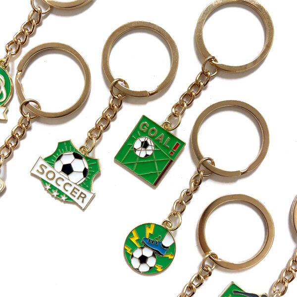 Wholesale Football Sports Series Commemorative Metal Keychain
