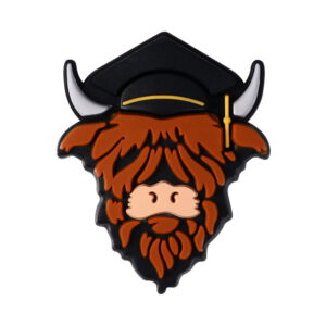 Graduation highland cow