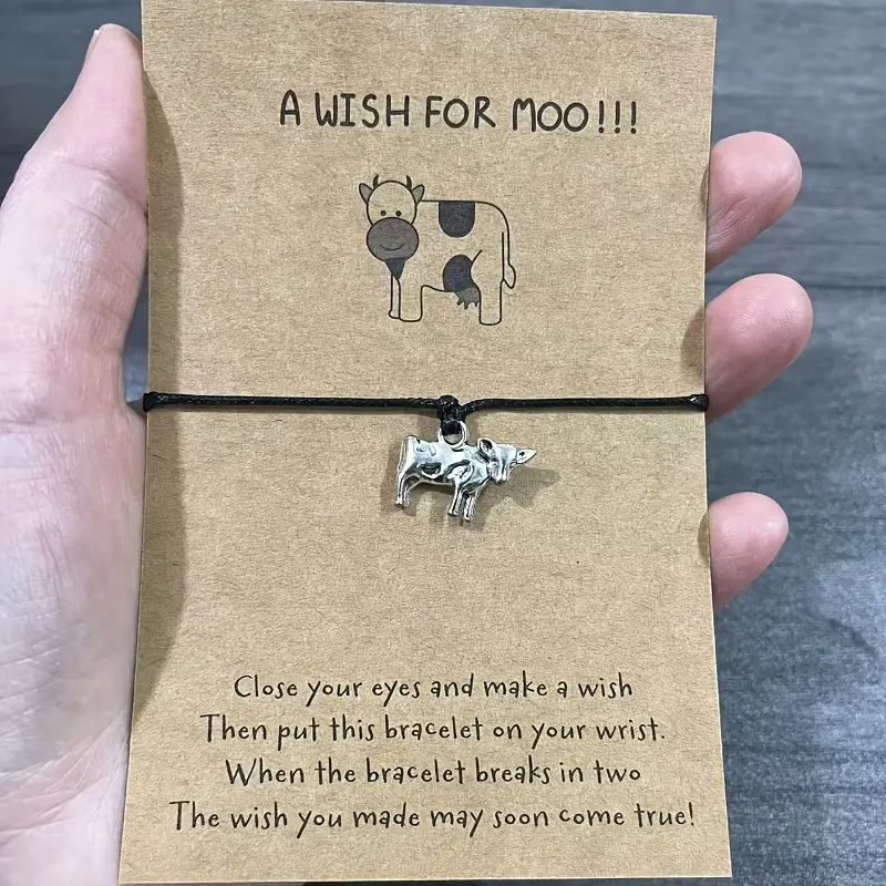 Wholesale Animal alloy pendant with adjustable hand woven bracelet