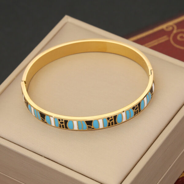 Wholesale Retro Oil Dripping Bracelets, Eye Bracelets, Stainless Steel Bracelets