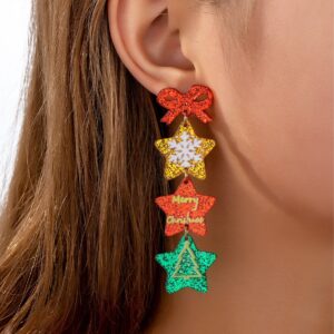 Wholesale Christmas Tree Cartoon Acrylic Earrings