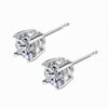 Wholesale Colored zircon four prong stud earrings