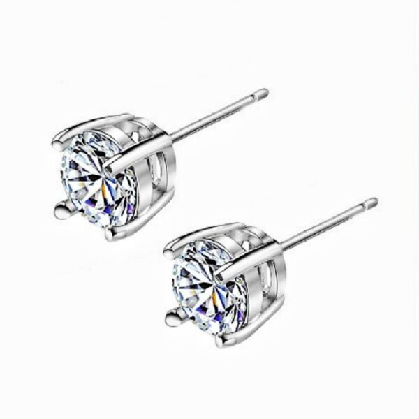 Wholesale Colored zircon four prong stud earrings