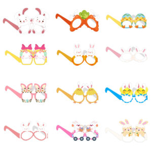 Wholesale Easter Dress Up Photo Paper Rabbit egg Glasses