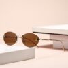 Wholesale Letter frameless diamond inlaid oval frame sunglasses