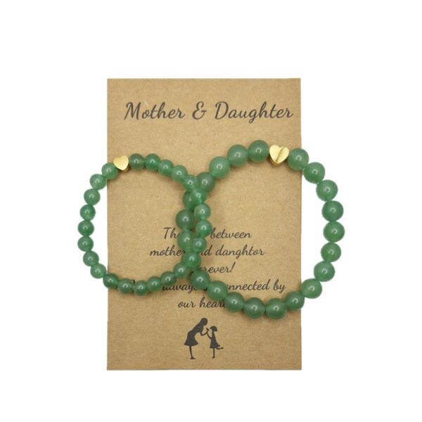 Wholesale Heart Rose Quartz Bracelet Mother's Day Beaded Gift Bracelet