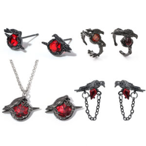 O1CN01ldJSRt1c4ZsxEXmYG_2576413547-0-cib Wholesale Dark Wind Crow Retro Ruby Pendant Necklace