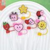 Wholesale Valentine's Day 10mm Universal Soft Rubber Decorative Straw Tube Cap