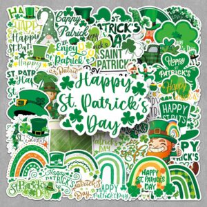 Wholesale 50pcs St. Patrick's Day green rainbow word hats Waterproof Vinyl Stickers