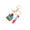 Wholesale Campus style graduation season wooden book keychain