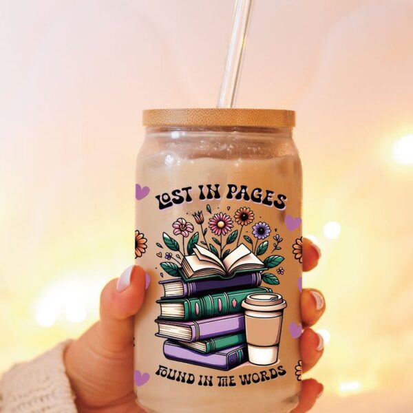 Wholesale Cute Cartoon Reading Theme Books 16oz Cup UV DTF Wraps