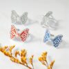 Wholesale Luminous Distinctive Butterfly Ring Adjustable Exaggerated Ring