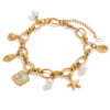 Wholesale Ocean Wind Sea Star Conch Pearl Shell Alien Bracelet