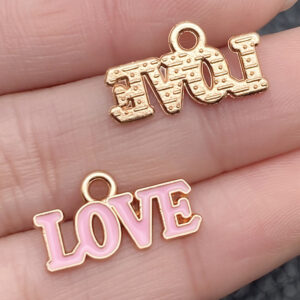 1 letter LOVE10x18mm-0.5g-21487 / Valentine's Day Series