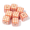 Wholesale 10pcs Colorful Cute Grid Square Acrylic Beads