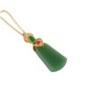 Wholesale Emerald safety buckle water droplet necklace