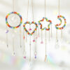 Wholesale rainbow stars and moon four-piece window Chimes