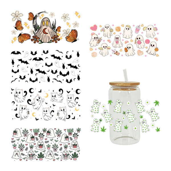 Wholesale UV Transfer Paste Glass Crystal Label Crystal Paste Cross-border Special Paste for 16oz Glass Cup 23cmX11cm