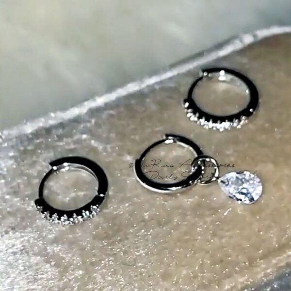 Wholesale Super Flash Cross Tassel Round Diamond Earrings