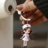 O1CN01lqSxVQ1GppHUpYpS9_2220775170672-0-cib Wholesale Acrylic flat cute cartoon nurse keychain