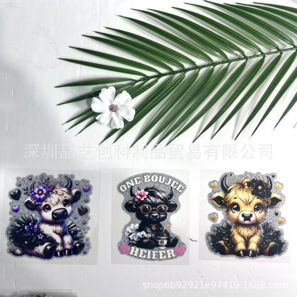 Wholesale Colored Flashing Crystal Stickers 16oz Cup UV DTF Wraps