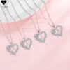 Wholesale Valentine's Day heart-shaped rose pendant 26 English letter necklace