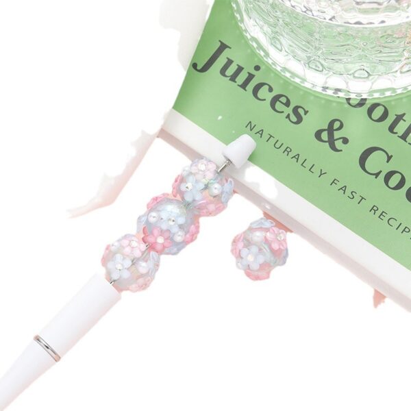 Wholesale 10pcs flower ball loose beads acrylic beads diy handmade beaded material