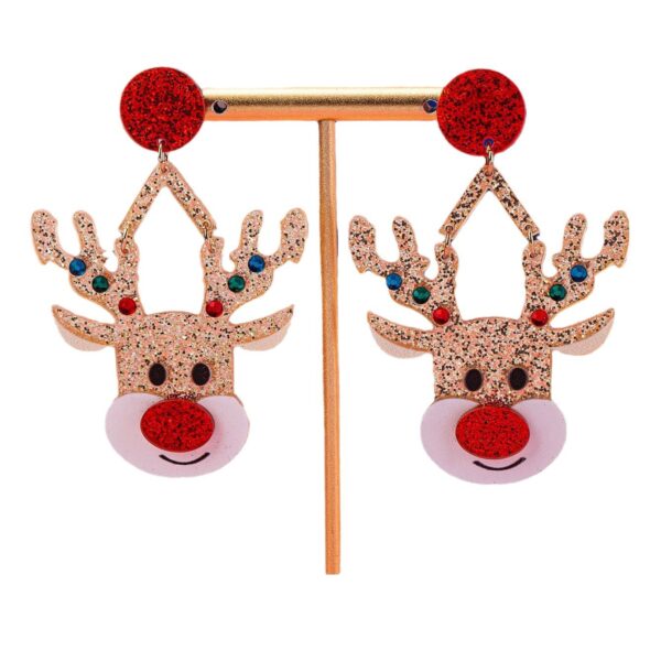 Wholesale Christmas Elk Acrylic Earrings