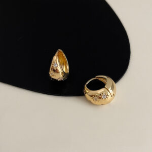 Awn star zircon ear buckle