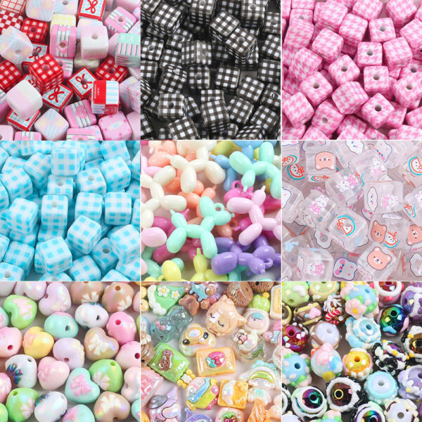O1CN01ltUpC61JYpOK49SKg_2220550831041-0-cib Wholesale 5pcs Cartoon Acrylic Cute Colorfulful Straight Hole Beads